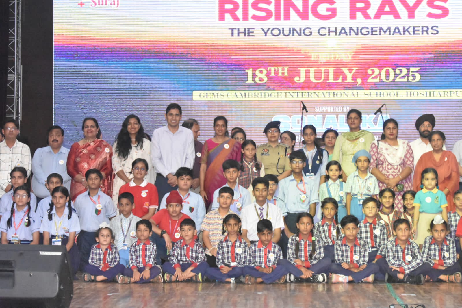 Students got honor under 'Rising Sun' campaign, took oath of social service.